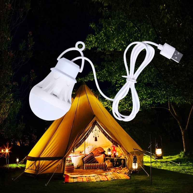 Usb lâmpada led portátil acampamento